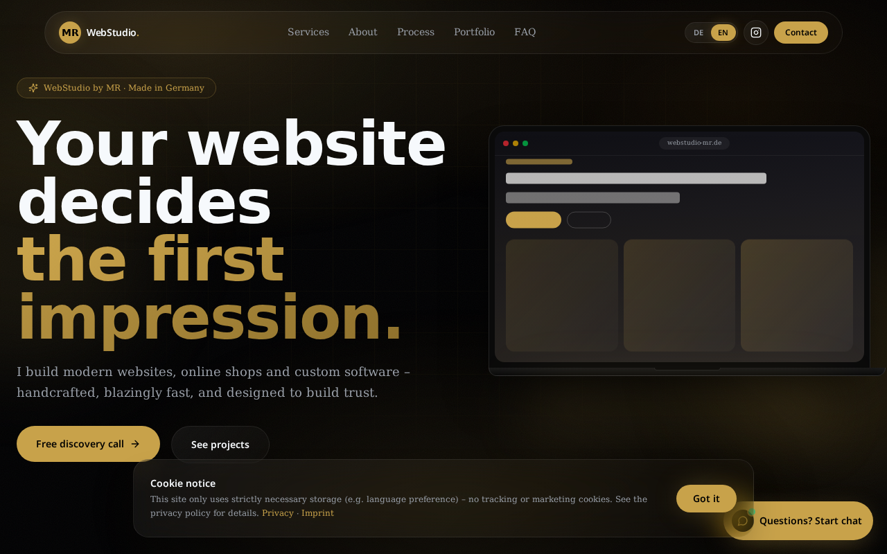 WebStudio by MR Website Vorschau